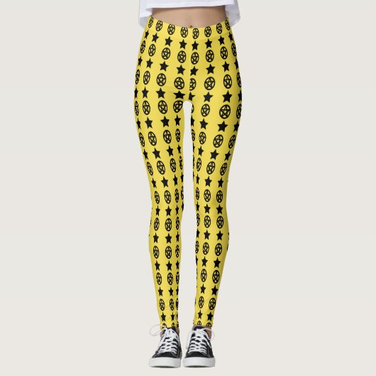 Pentagramme und Sterne Leggings (Vorderseite)