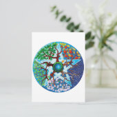 Pentagrammjahreszeiten Postkarte (Stehend Vorderseite)