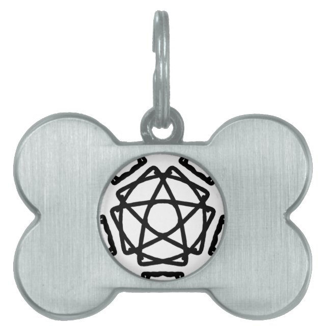 Pentagrammpentagram-Entwurf Tiermarke (Vorderseite)