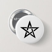 Pentagrammtebel 666, schwarzes Pentagramm Button (Vorne & Hinten)