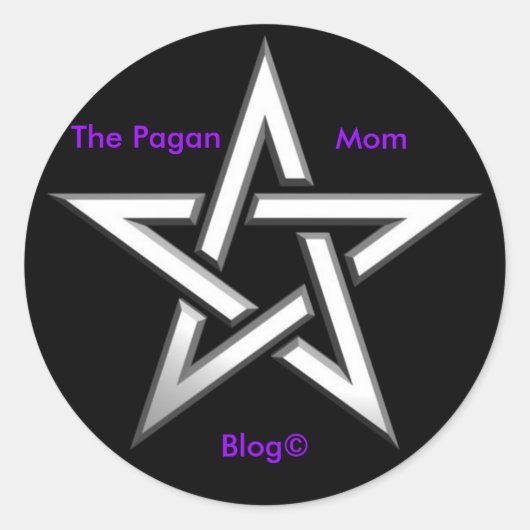 Pentagramstern, der Heide, Mama, Blog© Runder Aufkleber (Vorderseite)