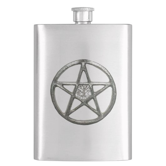 Pentakel-Baum-des-Lebens-Flasche Flachmann (Vorderseite)