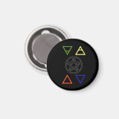 Pentakel und Elemente Magnet (Vorderseite/Rückseite)