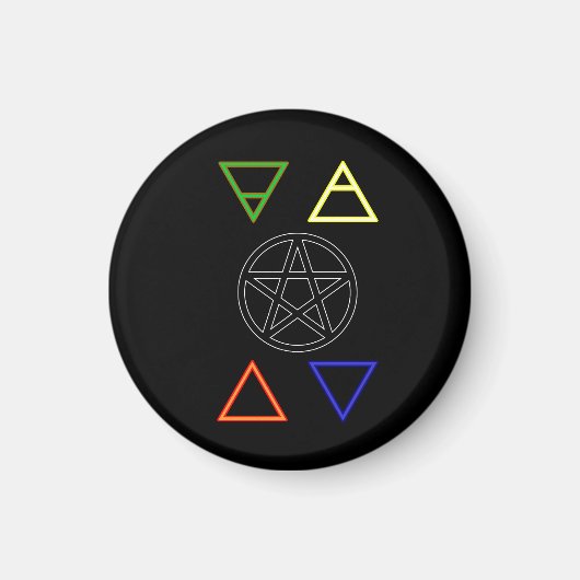 Pentakel und Elemente Magnet (Vorne)