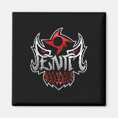 Pentanmaske in schwarzer Farbe _1 Magnet (Vorne)