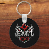 Pentanmaske in schwarzer Farbe _1 Schlüsselanhänger (Vorderseite)