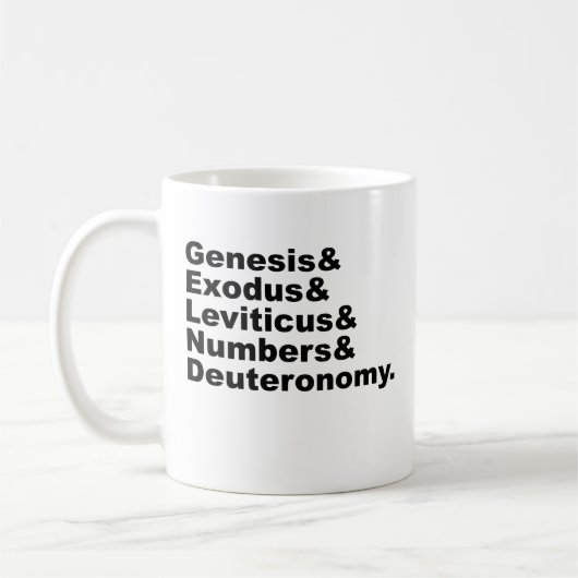 Pentateuch| Genesis Exodus Leviticus Numbers ... Kaffeetasse (Links)