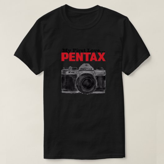 Pentax K1000 Meine erste Liebe entspannte sich T-Shirt (Design vorne)