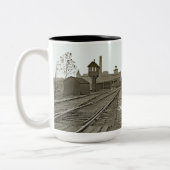 PENTERSVILLE ILLINOIS EISENBAHNBAHN 1890 ZWEIFARBIGE TASSE (Links)