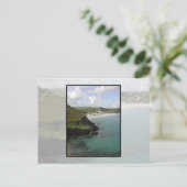 Pentewan. Cornwall. Landschaftliche Küstensicht. Postkarte (Stehend Vorderseite)