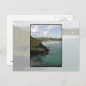 Pentewan. Cornwall. Landschaftliche Küstensicht. Postkarte (Vorne/Hinten)