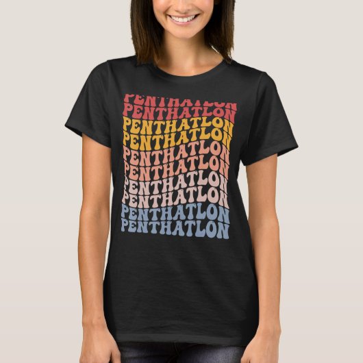 Penthatlon Groovy Retro Sports T-Shirt (Vorderseite)