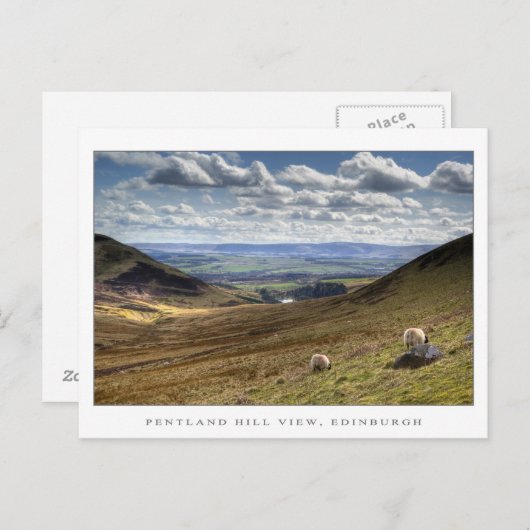 Pentland Hill View, Edinburgh Postkarte (Vorne/Hinten)