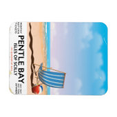Pentle Bay Isles of Scilly Reiseplakat Magnet (Horizontal)