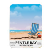 Pentle Bay Isles of Scilly Reiseplakat Magnet (Vertikal)