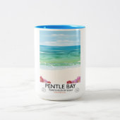 Pentle Bay, Tresco, Isles of Scilly Zweifarbige Tasse (Mittel)