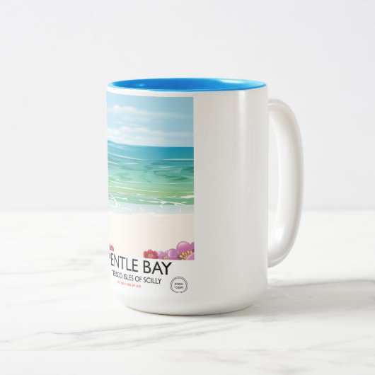 Pentle Bay, Tresco, Isles of Scilly Zweifarbige Tasse (VorderseiteRechts)