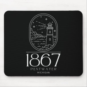 Pentwater Michigan Michigander Staat Mi Reise Boa Mousepad