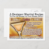 Penuche Fudge Martini Rezept Postkarte (Vorne/Hinten)