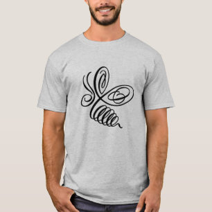 Penwork Calligraphic Honey Bee T-Shirt