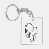 Penwork Kalligraphischer Bär Schlüsselanhänger (Vorderseite links)