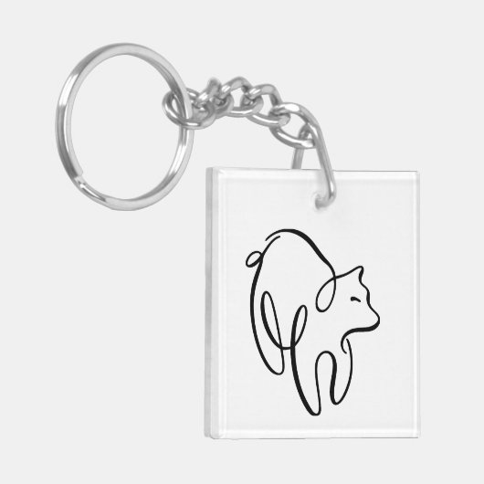 Penwork Kalligraphischer Bär Schlüsselanhänger (Vorderseite links)