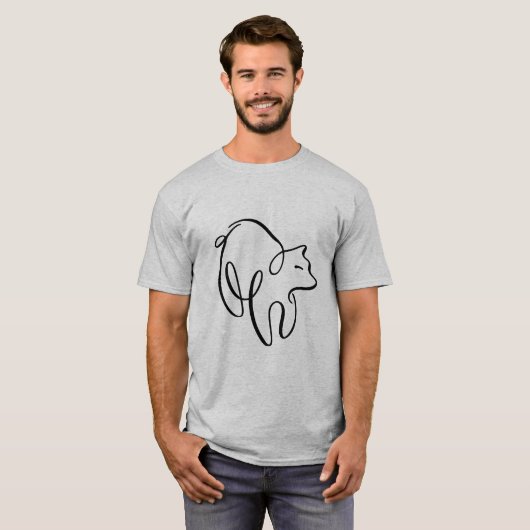 Penwork Kalligraphischer Bär T-Shirt (Vorne ganz)