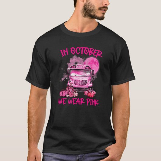 Peny School Bus Driver Leopard Breast Cancer Aware T-Shirt (Vorderseite)