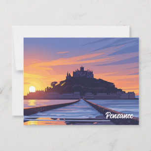 Penzance St. Michael's Mount England Travel Postkarte