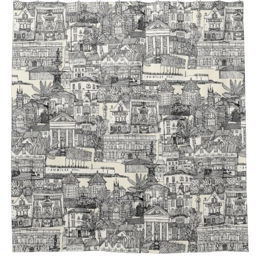 Penzance toile schwarze Perle Duschvorhang (Vorderseite)