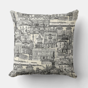 Penzance toile schwarze Perle Kissen