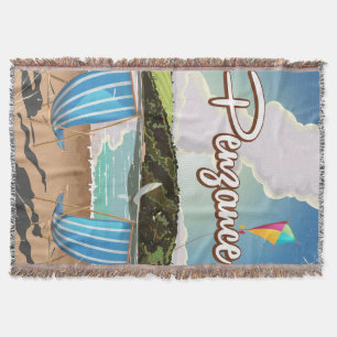 Penzance UK Vintag Beach Travel Poster Decke