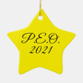PEO-Star-Ornament 2021 Keramik Ornament (Vorne)