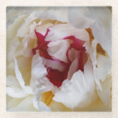 Peonblätter Glasuntersetzer (Vorderseite)