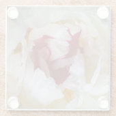 Peonblätter Glasuntersetzer (Rückseite)