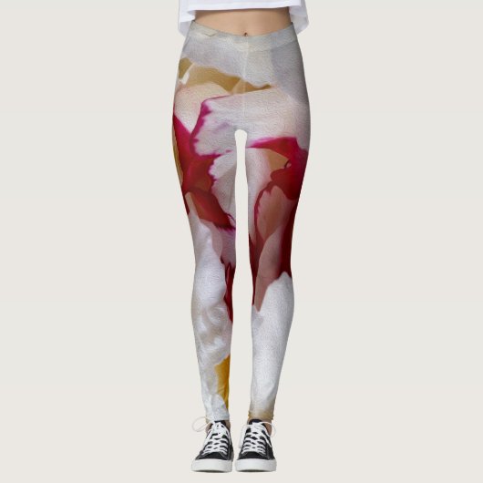 Peonblätter Leggings (Vorderseite)