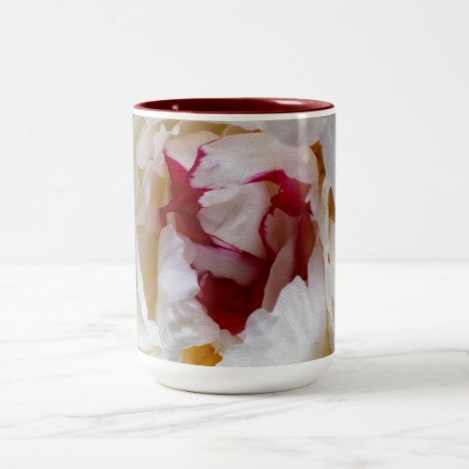 Peonblätter Zweifarbige Tasse (Mittel)