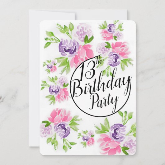 Peoney Cluster - Einladung zum 13. Geburtstag (Vorderseite)