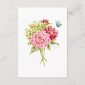 Peongea und Hydrangea Nummer 1 RSVP Karte (Rückseite)