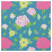 peonias y margaritas stoff (Nahaufnahme)