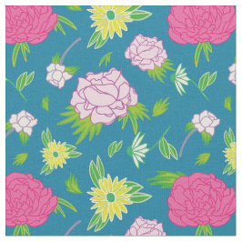 peonias y margaritas stoff