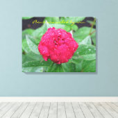 Peonie After Rain Wrapped Canvas Leinwanddruck (Insitu (Holzboden))