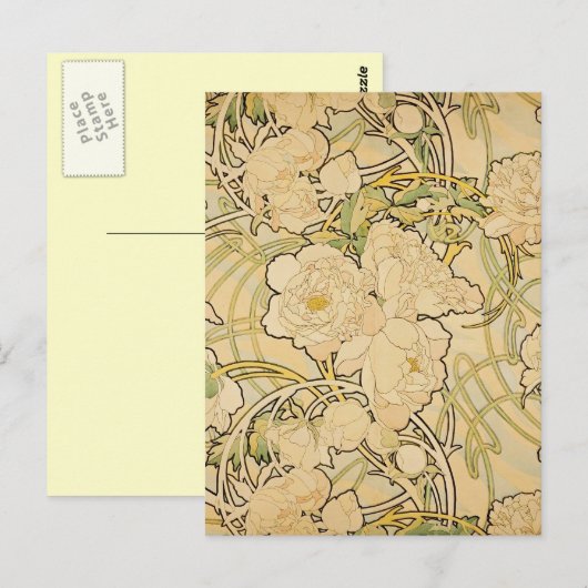 Peonies 1897 postkarte (Vorne/Hinten)