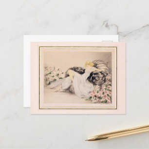 Peonies, 1935 von Louis Icart Postkarte