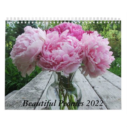 Peonies 2022 Calendar-Blume Kalender (Titelbild)