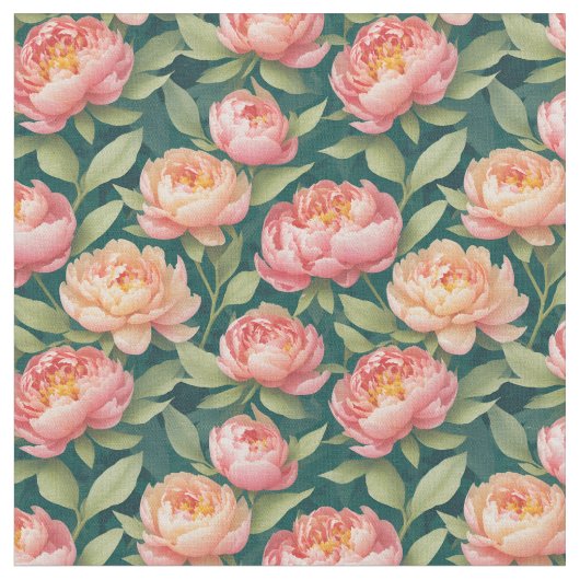 Peonies 5 stoff (Nahaufnahme)