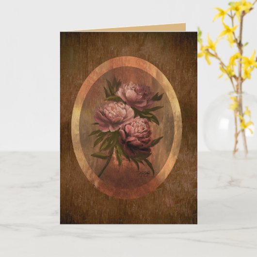 Peonies 5 x 7 karte (Gelbe Blume)