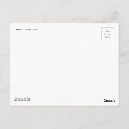 Peonies 7 postkarte (Rückseite)