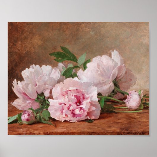 Peonies | Alexandre Gamba de Preydour Poster (Vorne)