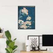 Peonies and Canary von Katsushika Hokusai 1834 Poster (Heimbüro)